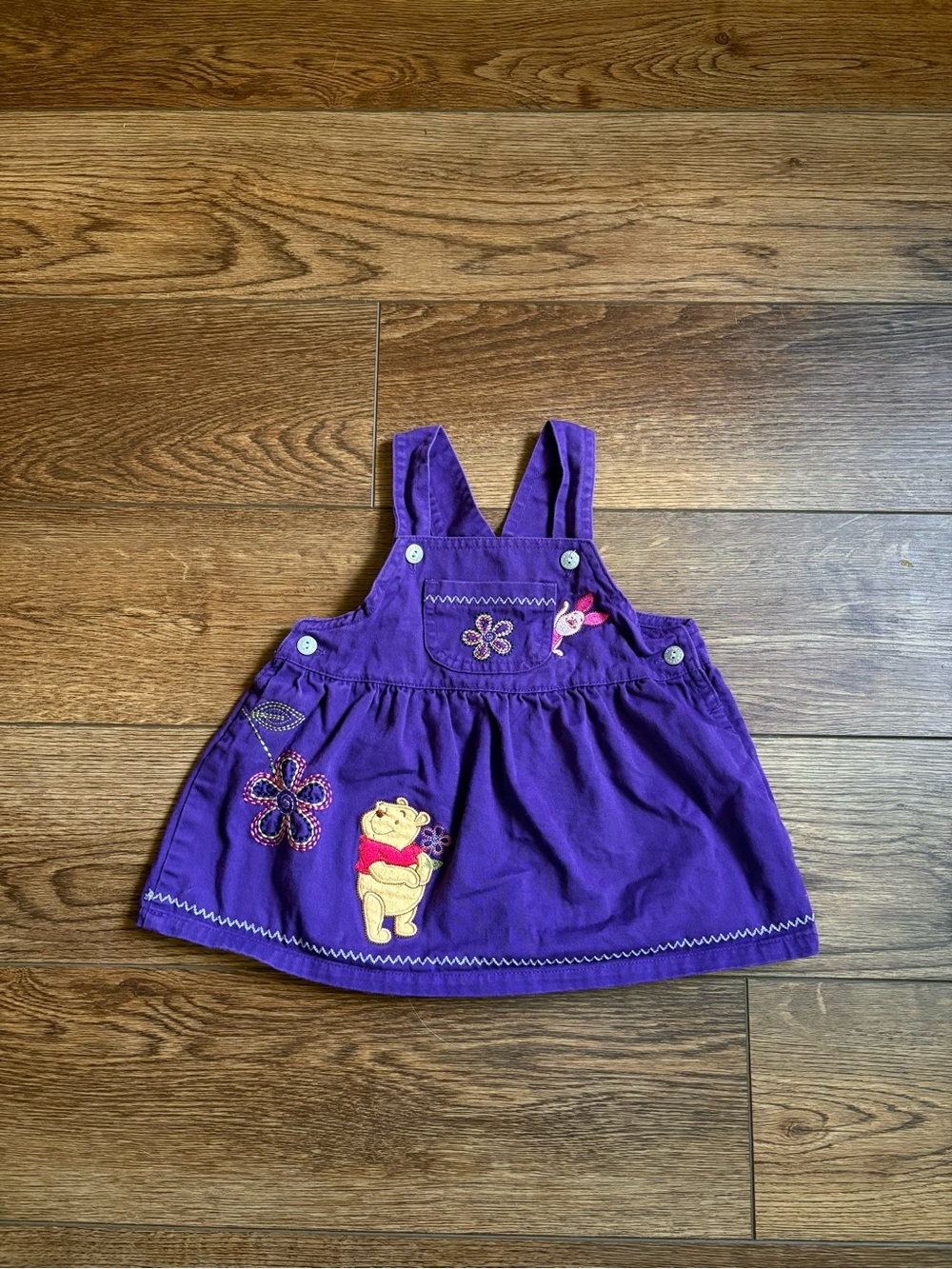 Vintage Y2K Winnie the Pooh Purple Dress Jumper Size 12 months